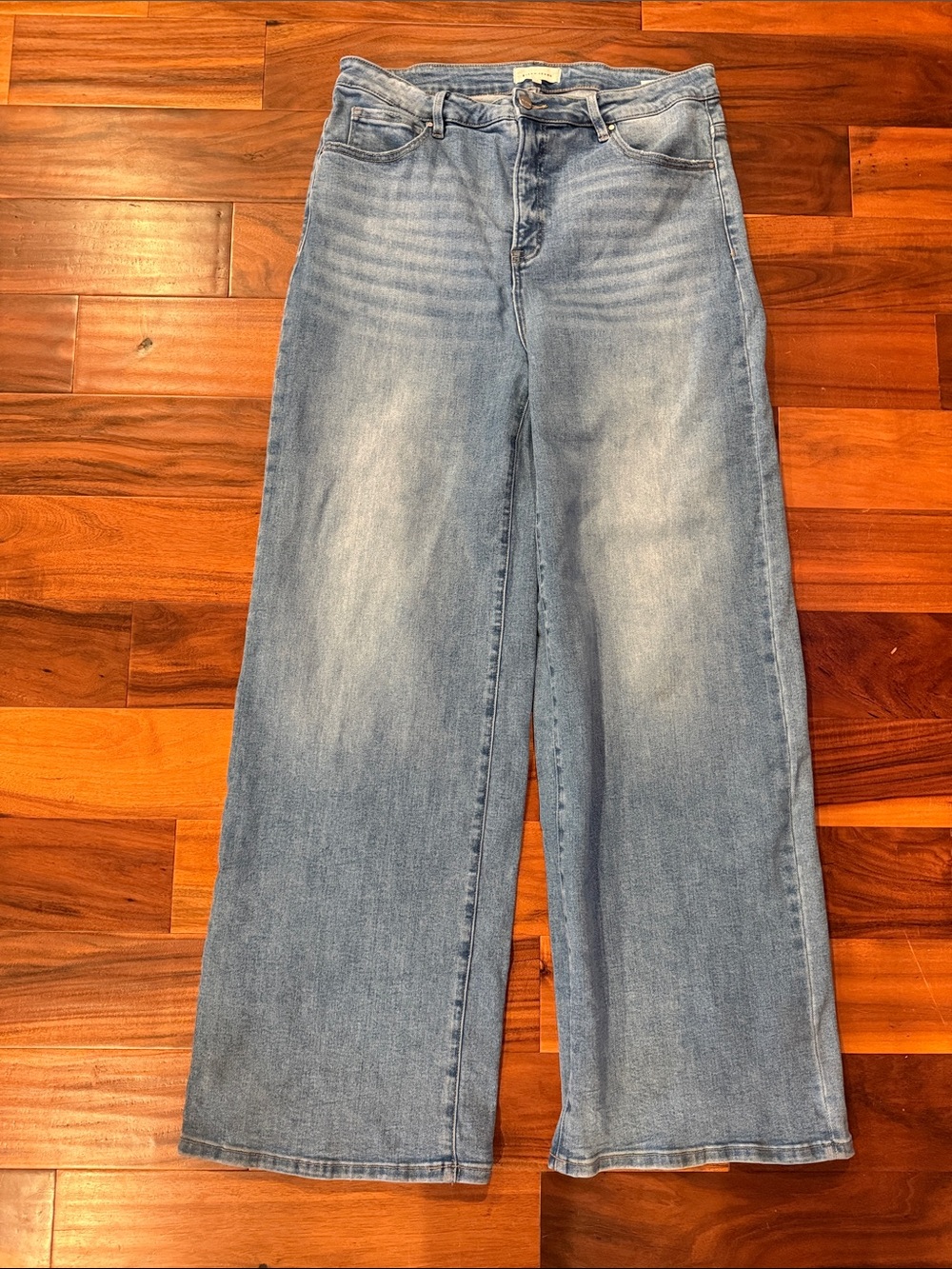 Plus 2x Risen Jeans Charleston Tummy Control Top High Rise Wide Leg